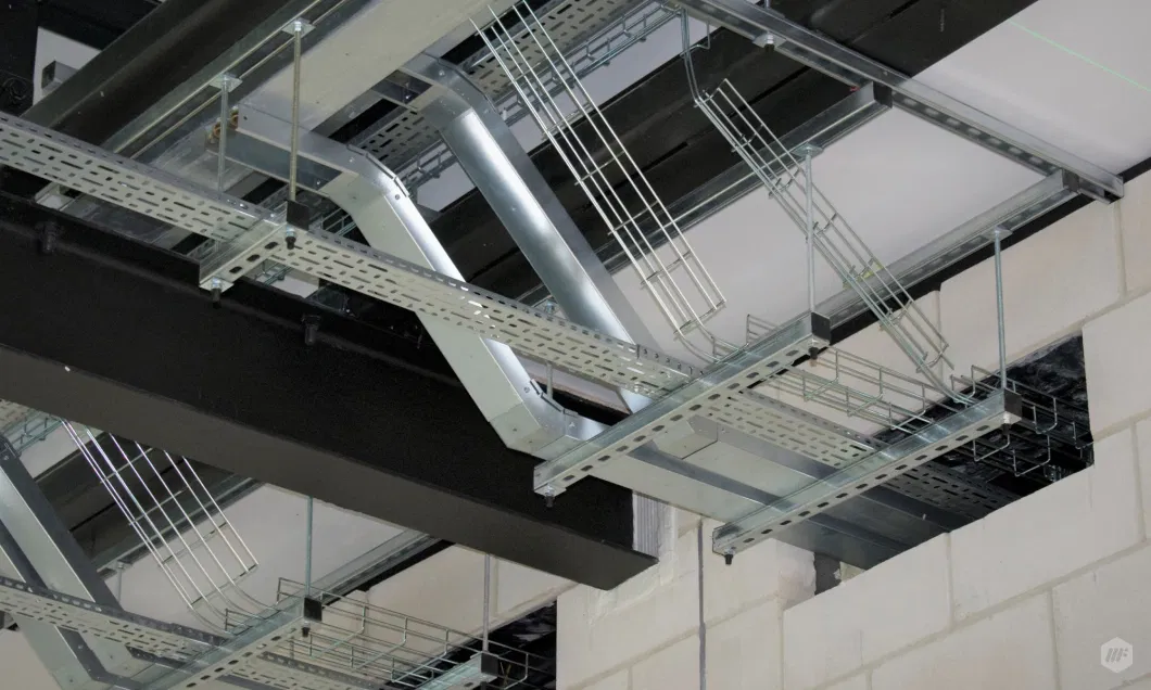 Versatile L-Shaped Steel Wire Mesh Cable Tray for Complex Cable Installations for Elevator Spare Parts