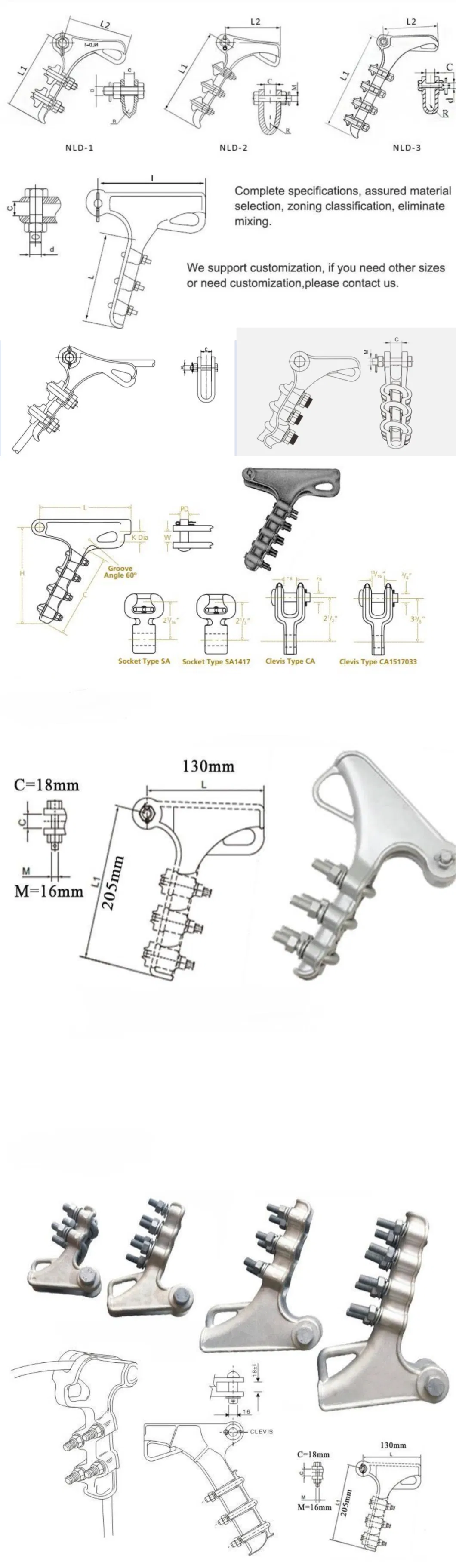 Nll Type Electric Power Fitting Cable Clips Tension Clamp of Tools &amp; Hardware