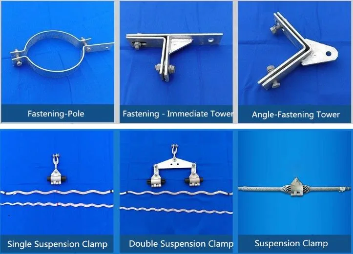 ADSS Fiber Optic Cable Fitting Suspension Clamp for Pole Install