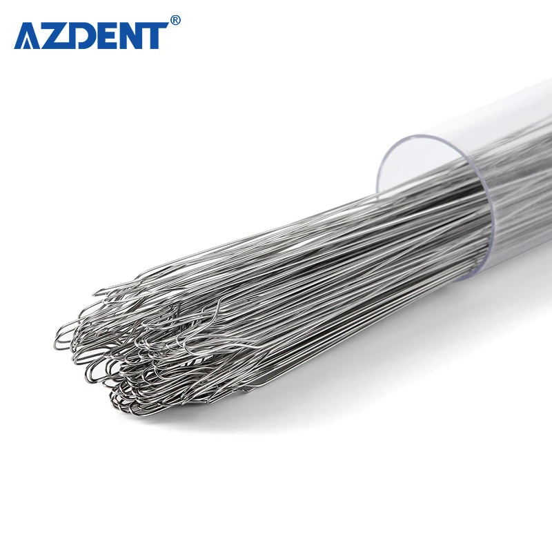 Azdent 100PCS Dental Preformed Ligature Ties Long Short Twist Orthodontic Wire