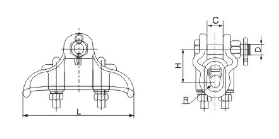 Aluminium Alloy Cable Suspension Clamp for Overhead Transmission Line