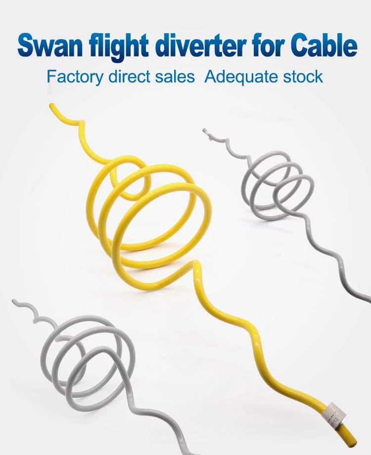 Hardware Fitting Preformed Yellow Swan Flight Diverter PVC Material