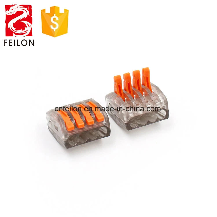 222-414 Lever-Nuts 4 Conductor Compact Connectors Directly Sale From Factory Pct-414 CE Certificate Terminal Wire Connector for Junction Box Universal Connector