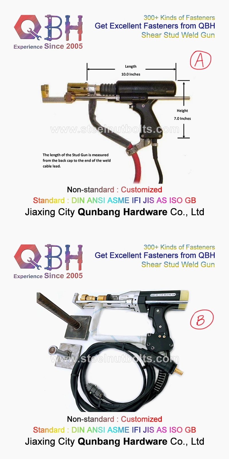 Qbh High Strength Torsional Shear Stud Railroad Railway Track Highway Bridge Boiler Factory High-Rise Buildings Hoisting Machinery Steel Structure Connector