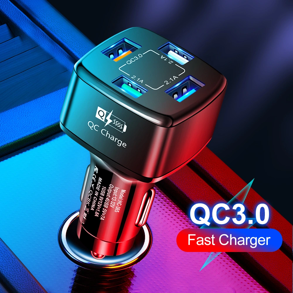 35W 7A QC3.0 4USB 4in1 USB Universal Fast Charger Car Charger