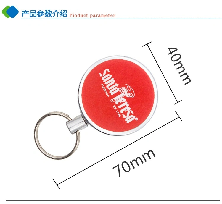 Retractable Badge Holder Reel /Metal ID Badge Holder with Belt Clip Key Ring for Name Card Keychain