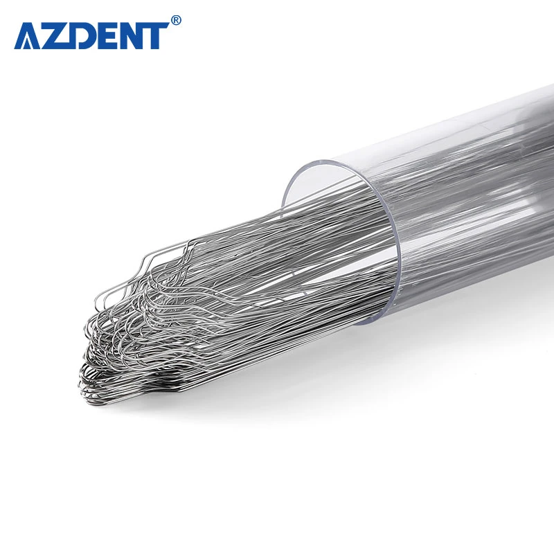 Azdent 100PCS Dental Preformed Ligature Ties Long Short Twist Orthodontic Wire