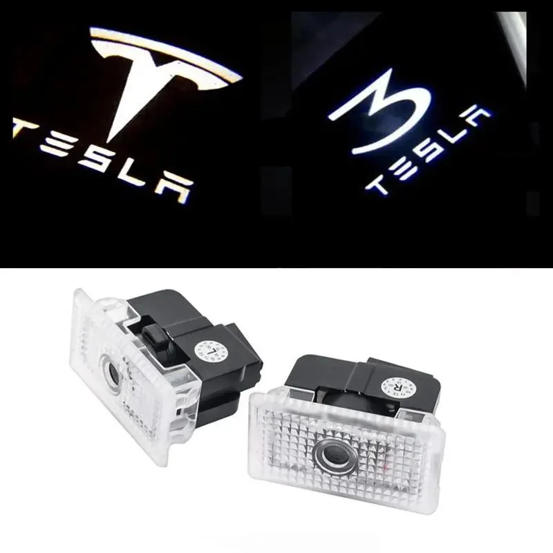 New Door Light Ground LED Atmosphere Projection Light Lamp for Tesla Model 3