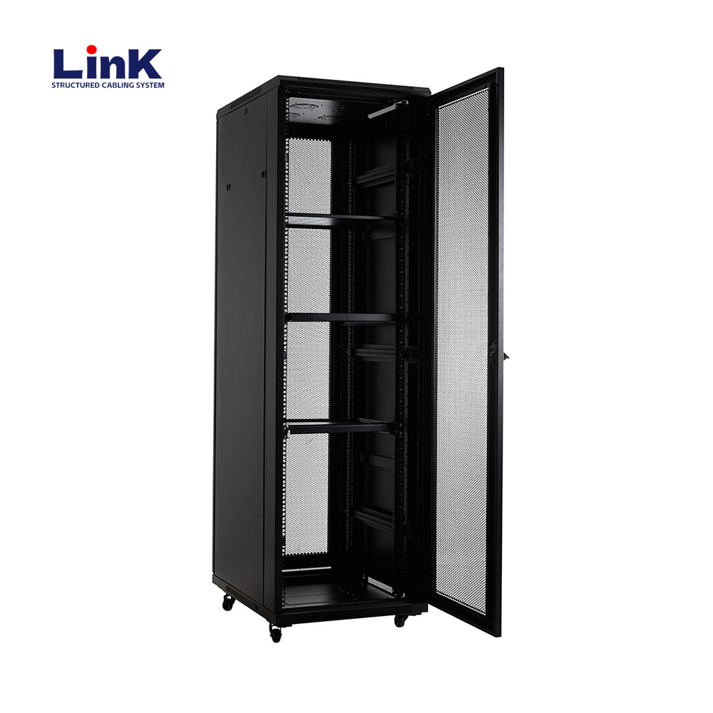 Raised-Floor Network Cabinet Networking Rack for Enhanced Cable Organization