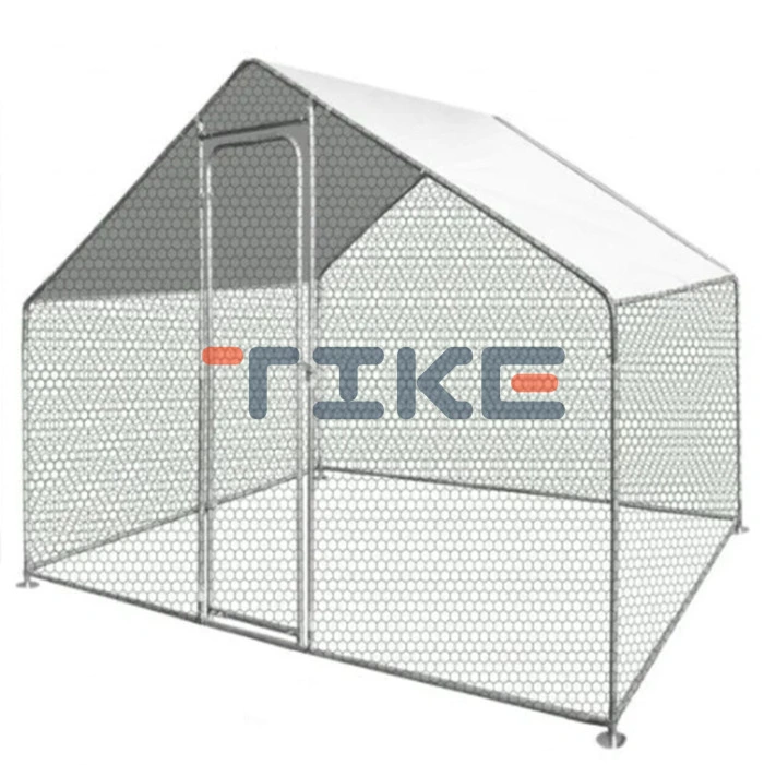 Ground Metal Chicken Coop Walk-in Poultry Cage