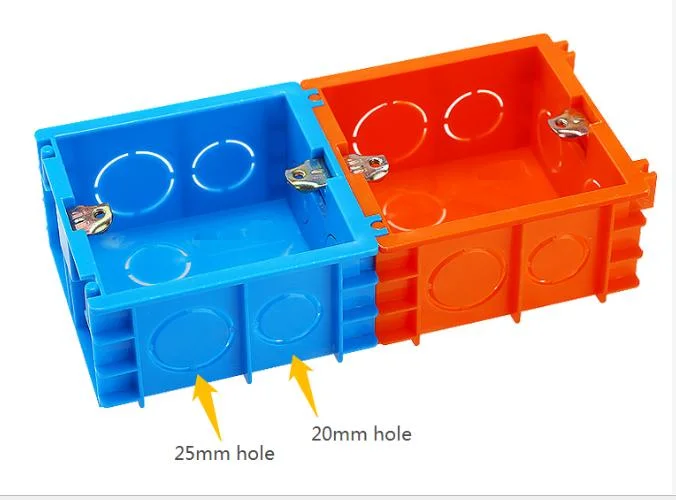 Plastic Wall Blue Connector PVC Conduit Fitting Electrical Switch Boxes