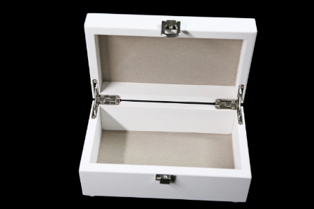 Beautifully Crafted White Painted Wooden Storage Boxes, Wooden Packing Boxes