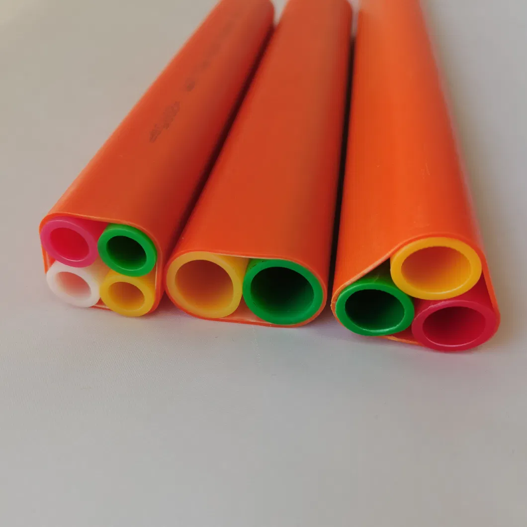 Microduct HDPE Bundle Duct Orange Silicone Lining for Air-Blown Micro Cable