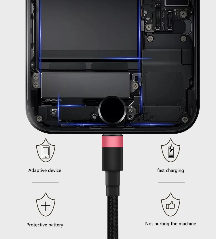 Wholesale Price C-Cab-29 USB to Ios Cable 1m Kevlar and Hardware Shell