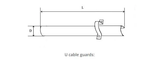 Wire Guard U Cable Guard Stainless Steel Holder Clamp Saddle Pipe Clamp