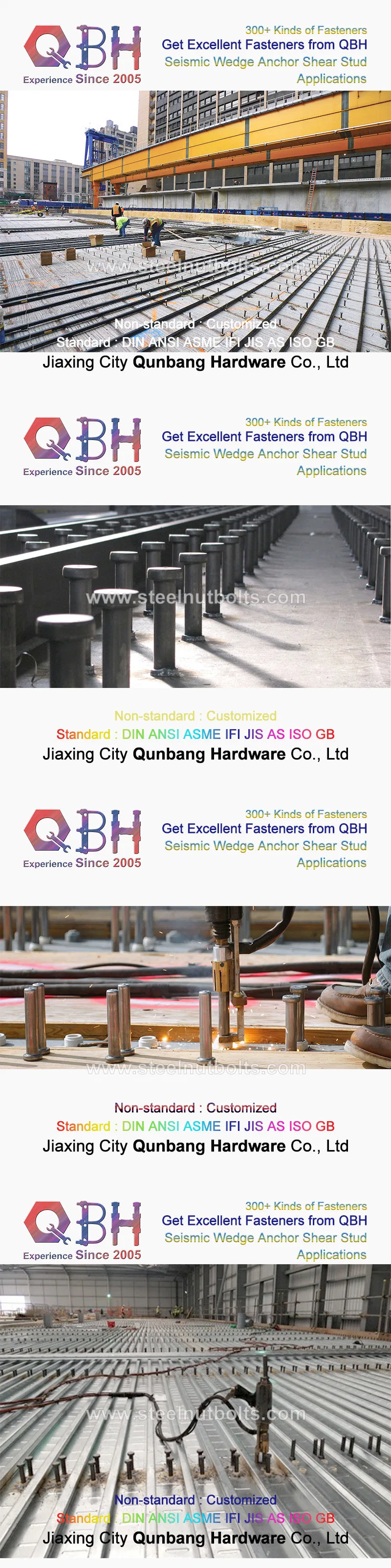 Qbh High Strength Torsional Shear Stud Railroad Railway Track Highway Bridge Boiler Factory High-Rise Buildings Hoisting Machinery Steel Structure Connector