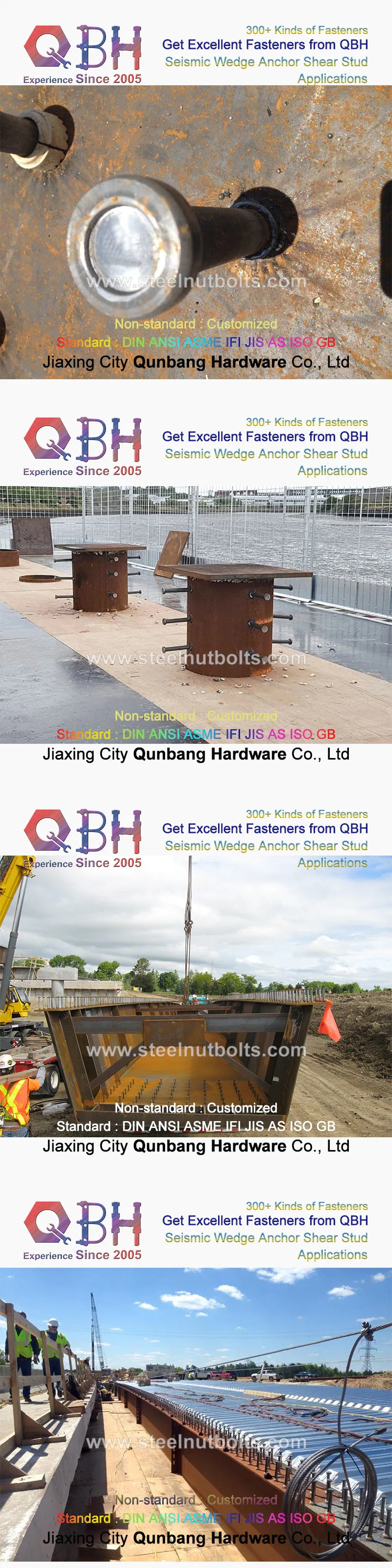 Qbh High Strength Torsional Shear Stud Railroad Railway Track Highway Bridge Boiler Factory High-Rise Buildings Hoisting Machinery Steel Structure Connector