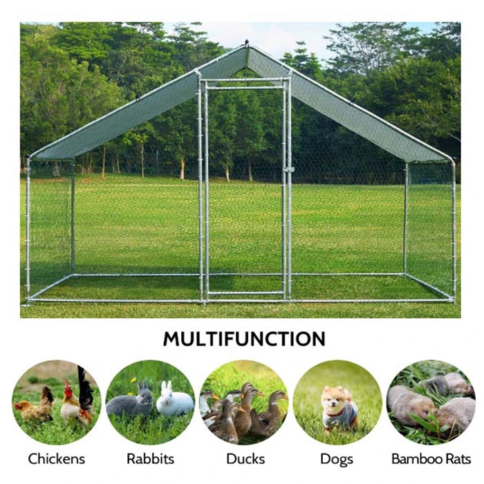 Ground Metal Chicken Coop Walk-in Poultry Cage