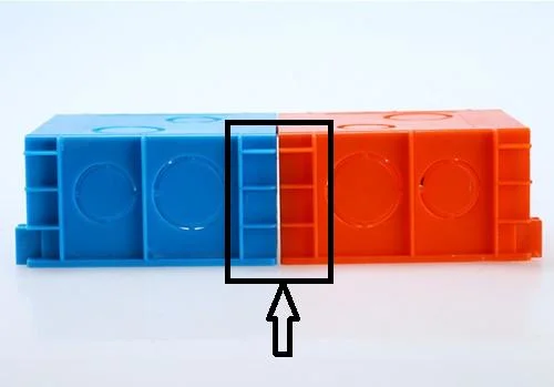 Plastic Wall Blue Connector PVC Conduit Fitting Electrical Switch Boxes