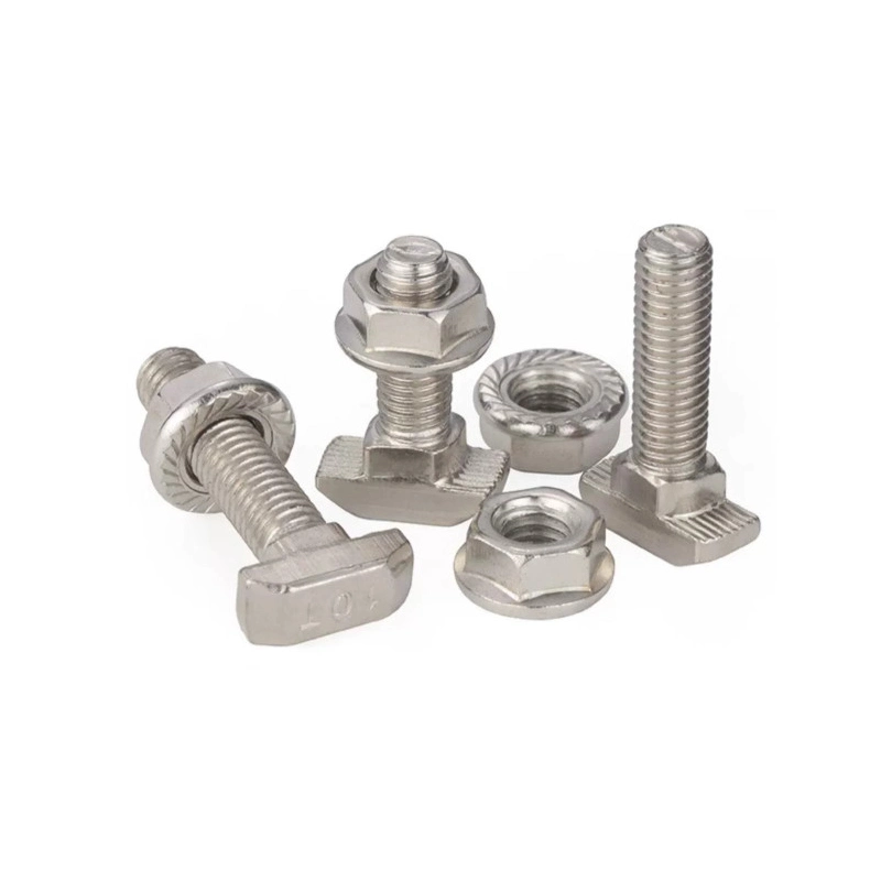 M5/M6/M8 Nickel Plated High Tensile Strength Aluminum Channels Mounting T Bolt