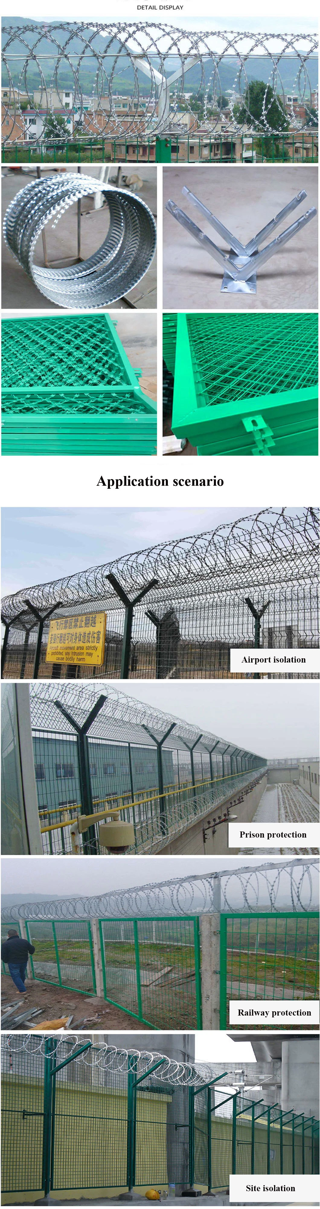 Airport Border Security Protection Barbed Wire Isolation Anti-Theft Barbed Wire Thorny Rope