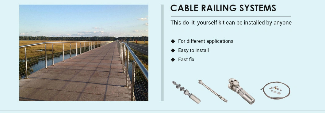 Unikim High Quality Stainless Steel Cross Bar Holder Cable Railing System