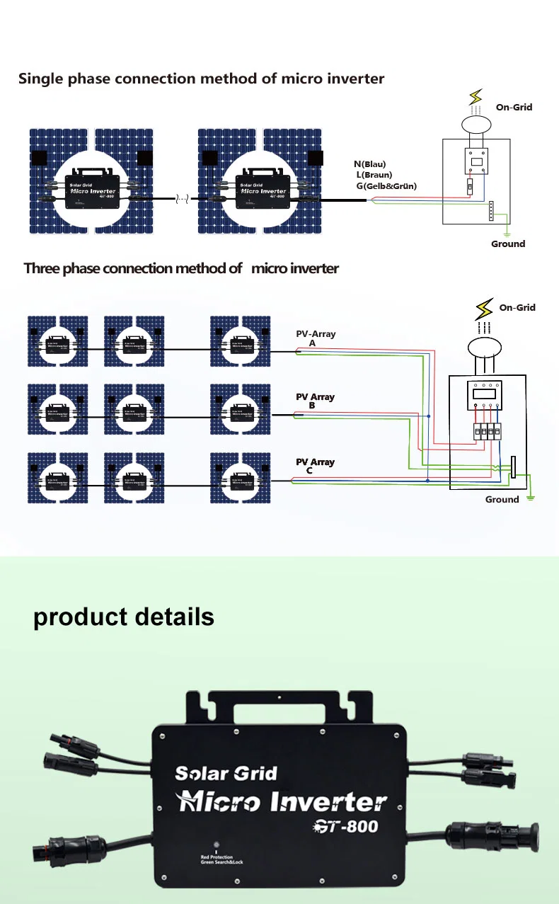 Gcsoar Solar Generator 800W Micro Inverter Balcony System for Solar Power System