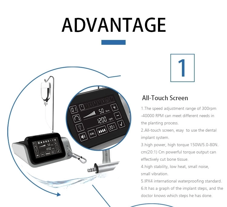 Touch Panel LED Dental Implant Motor Machine