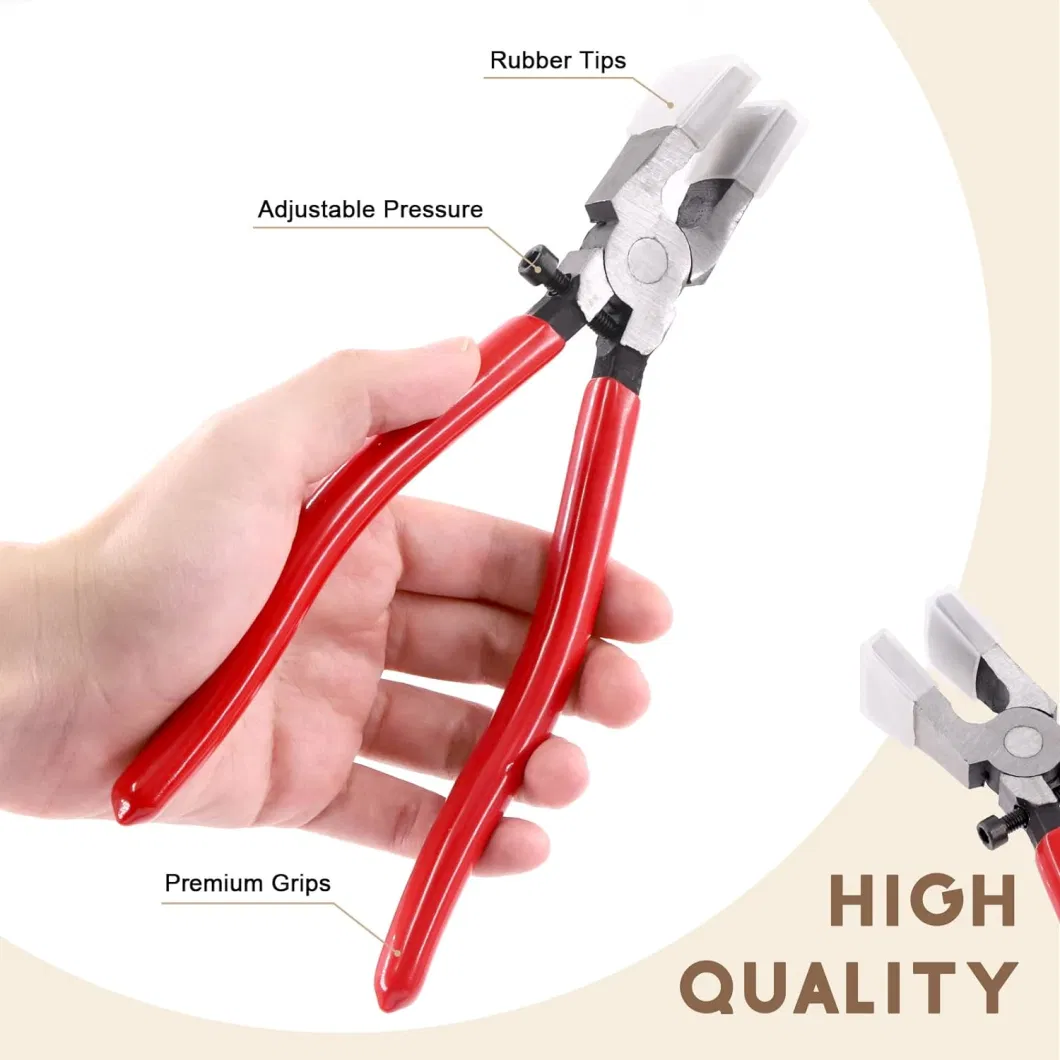 Glass Mosaic Cutter with Glass Cutter and Glass Plier 8 Inch Glass Running Plier