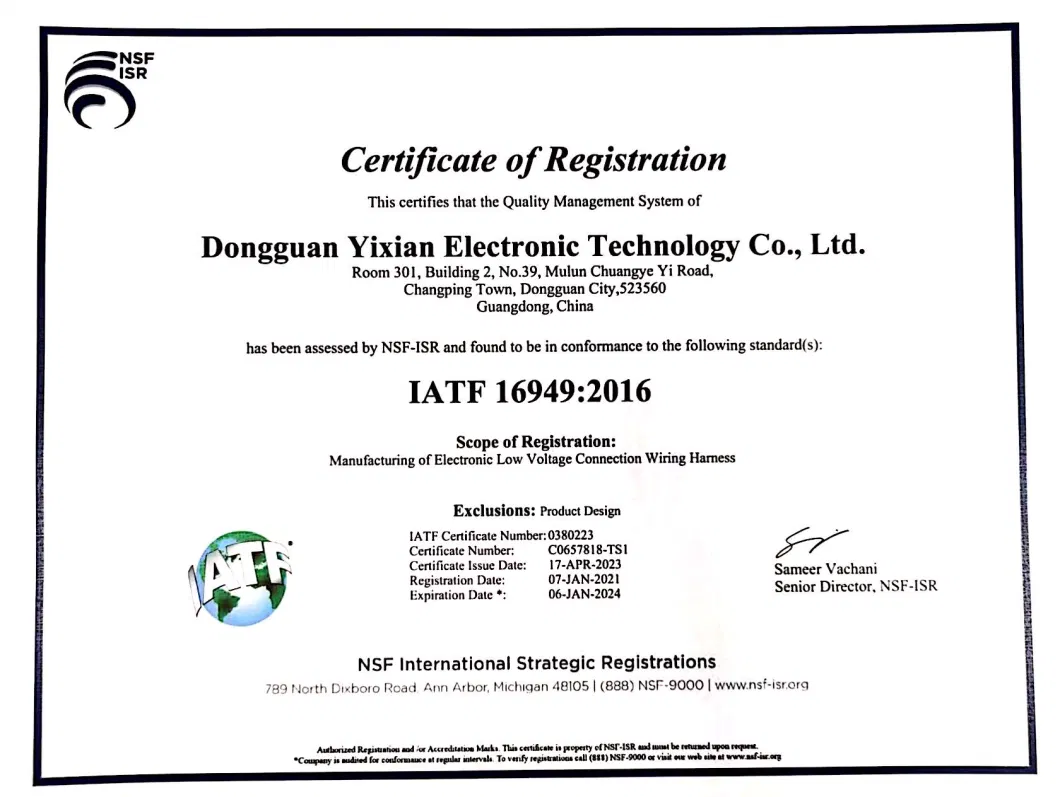 Customized Ground Wire Harness Green Yellow Grounding Wire with Insulated O Ring Terminal and 187 Connector