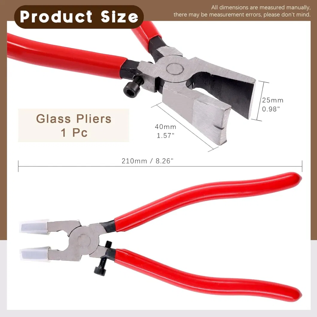 Glass Mosaic Cutter with Glass Cutter and Glass Plier 8 Inch Glass Running Plier