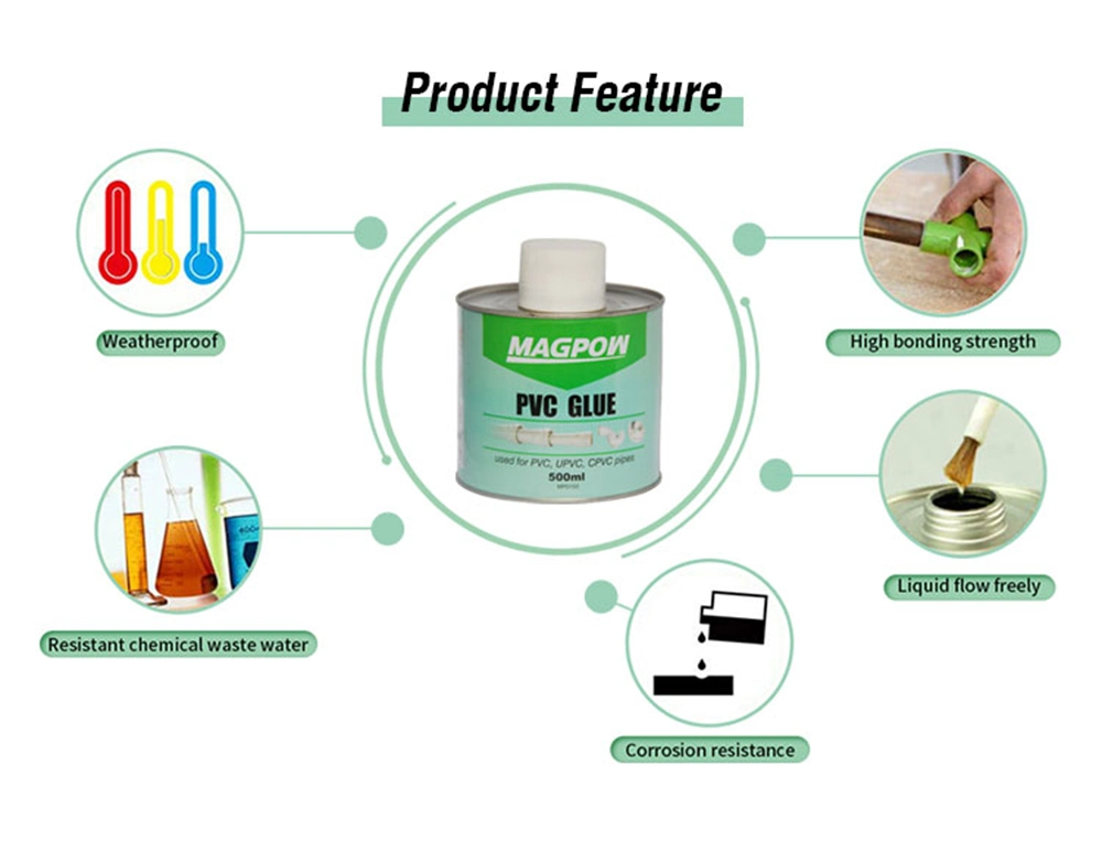 Solvent-Based Polyvinyl Chloride 500 Ml/Tin PVC Cement Glue