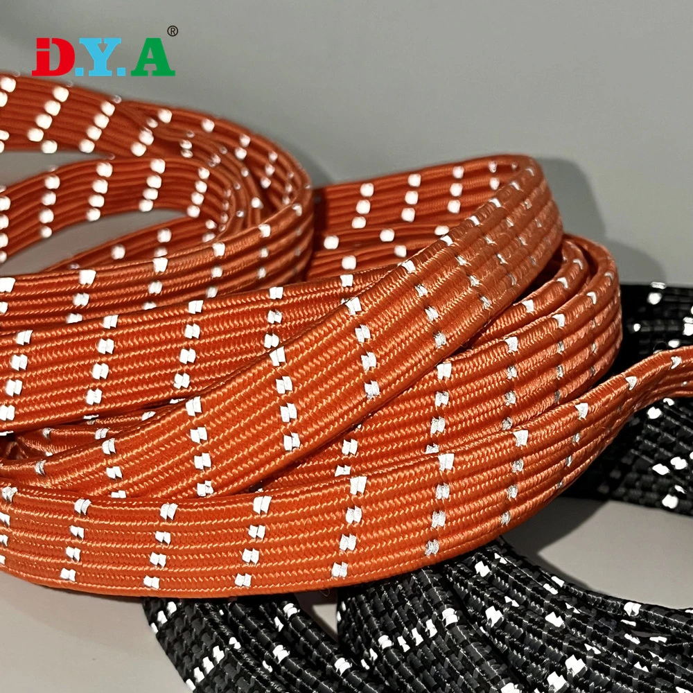 High Quality Flat Polyester Braided Bungee Cord Elastic for Motorcycle Luggage Strap