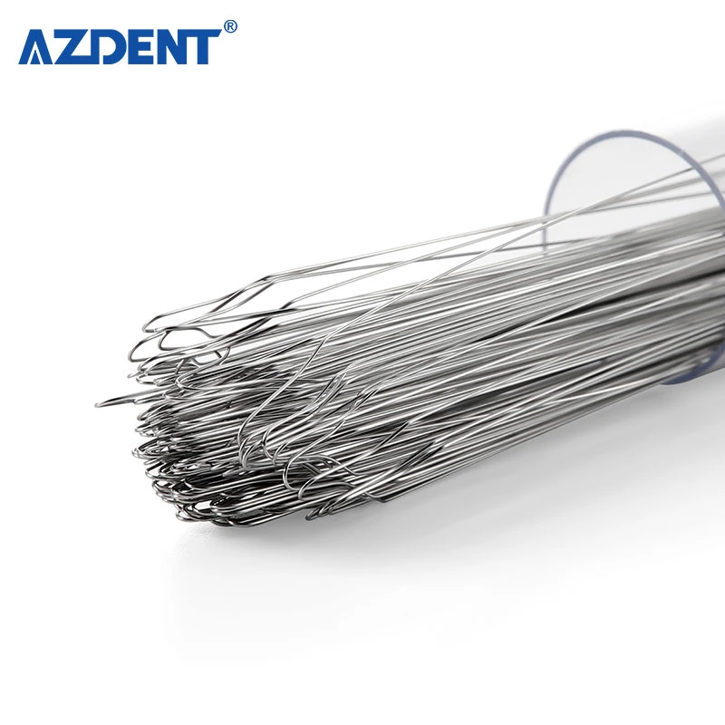 Azdent 100PCS Dental Preformed Ligature Ties Long Short Twist Orthodontic Wire