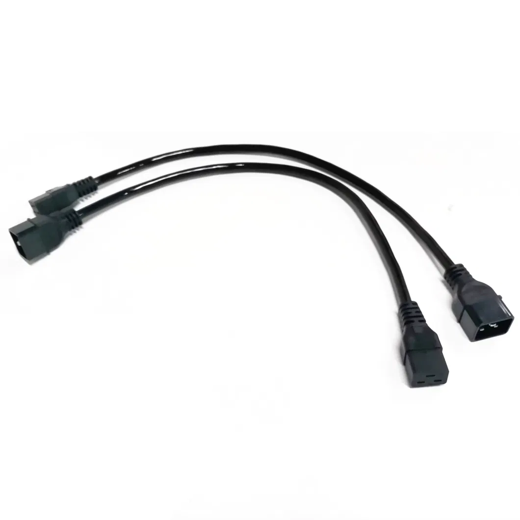 Data Center PDU Rack Server Computer Power Cord C19 to C20 Cable 250V 20A 15A 14AWG 12AWG 3FT