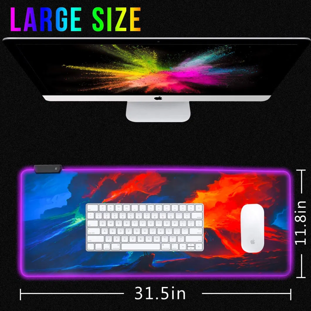 Large Oversized Custom Lighting RGB LED Extended USB Gaming Mouse Pad