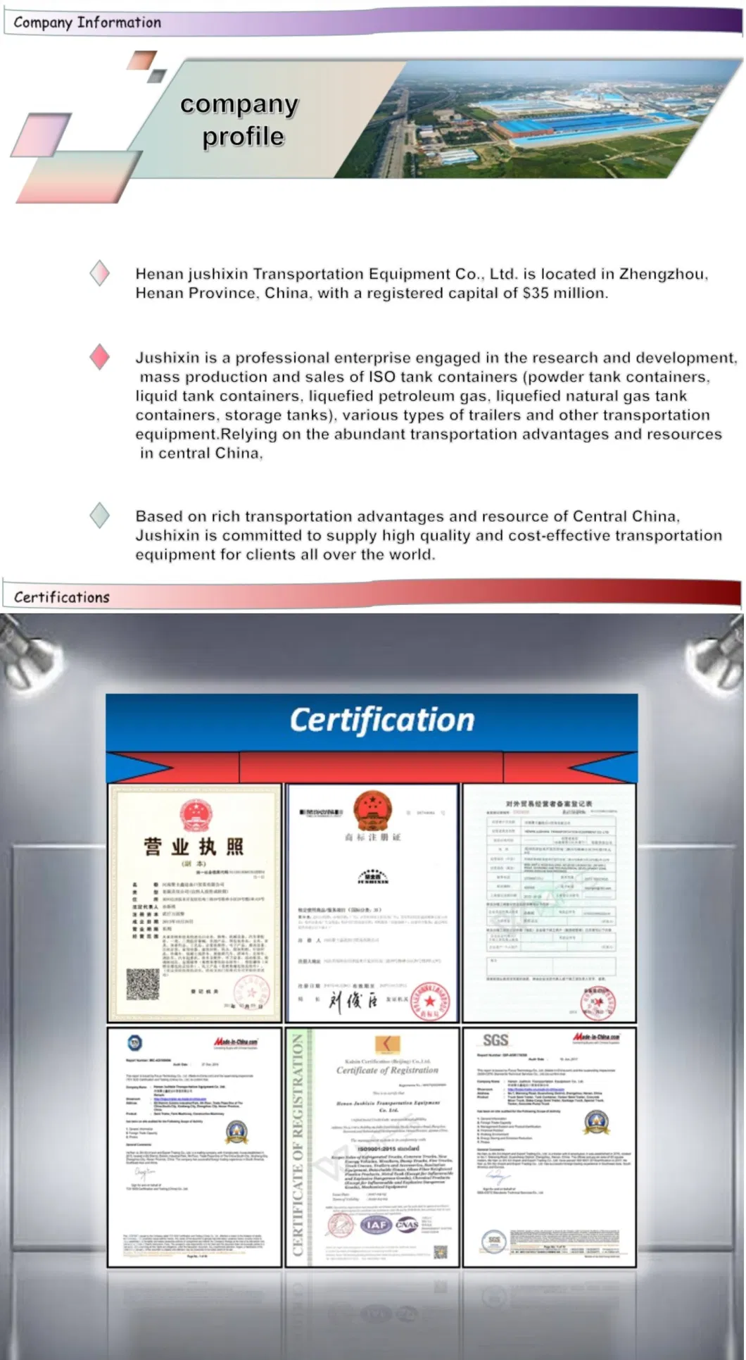 Cooking Oil Store and Transport Liquid Tank Container with Classification Society Certificate