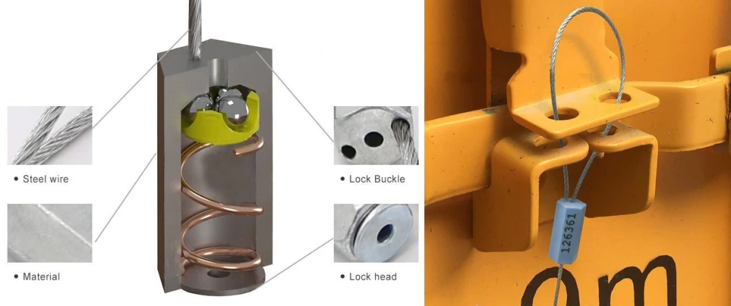 Tightening Anti-Theft and Anti-Counterfeiting Steel Wire Security Cable Seals