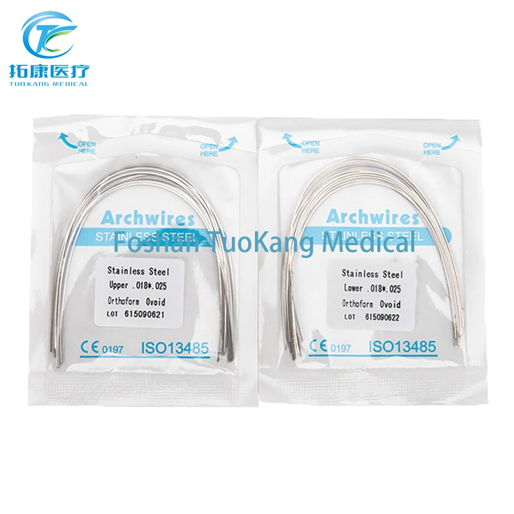 Dental Orthodontic Materials - Preformed Stainless Steel Arch Wire Rectangular Shape