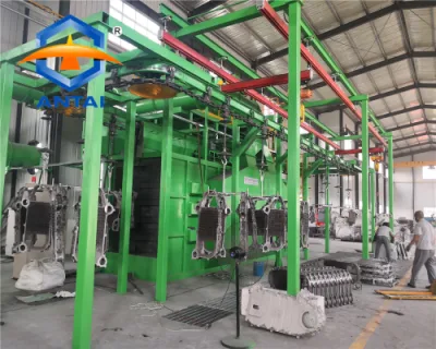 High Production Efficiency Hanging Chain Sand Shot Blasting Machines Dry Cleaning Equipment