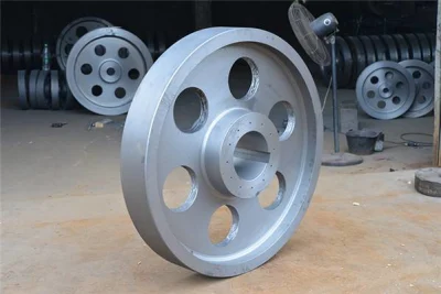 Ductile Gray Iron Steel Green Sand Casting with CNC Machining Pulley Wheel