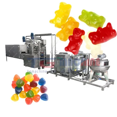 Automatic Coffee Gummy Candy Machine/Durable Vegan Supplement Sugar Production Line/Energy Gummies Pouring Machine