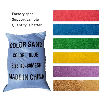 Colorful Sand Sand Colors Fine Colored Sand Silica Sand Colored Sand for Construction/Cement