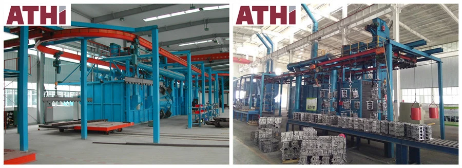 High Production Efficiency Hanging Chain Sand Shot Blasting Machines Dry Cleaning Equipment