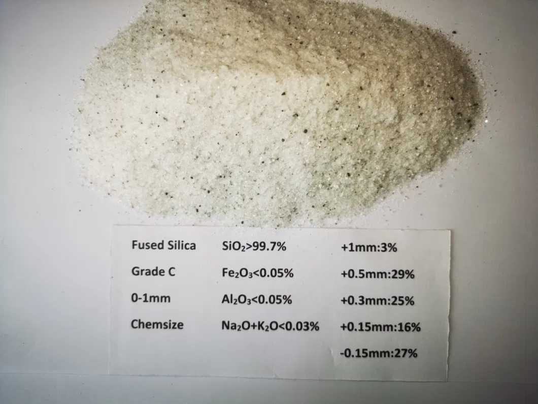 Low Price Grade C Fused Silica for Making Foundry Furnace Lining Fused Silica Refractories