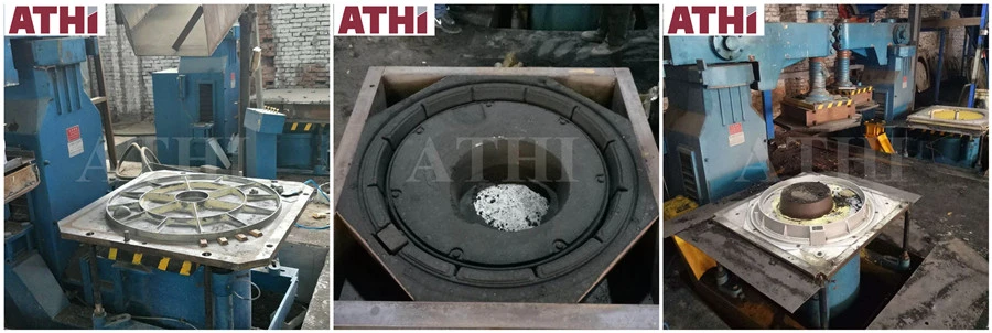 Sewer Manhole Cover Parts Casting Small Manual Type Green Sand Molding Machine and Complete Line for Foundry Workshop