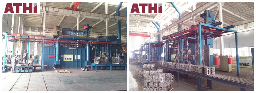 High Production Efficiency Hanging Chain Sand Shot Blasting Machines Dry Cleaning Equipment