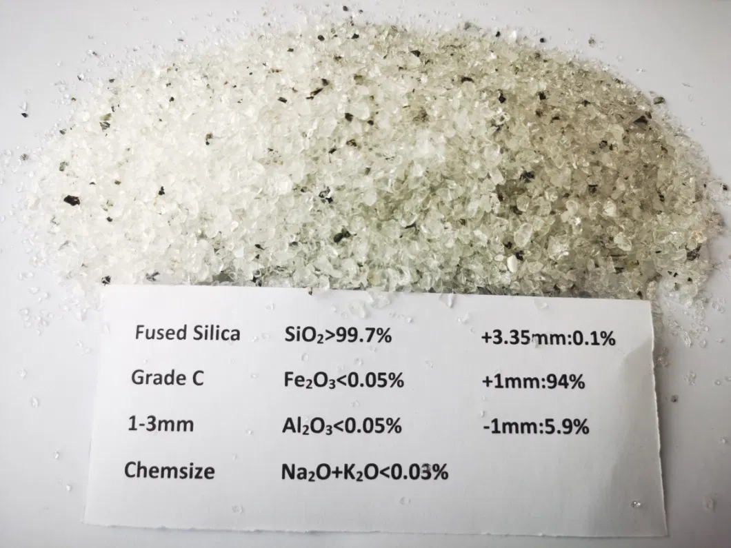 Low Price Grade C Fused Silica for Making Foundry Furnace Lining Fused Silica Refractories