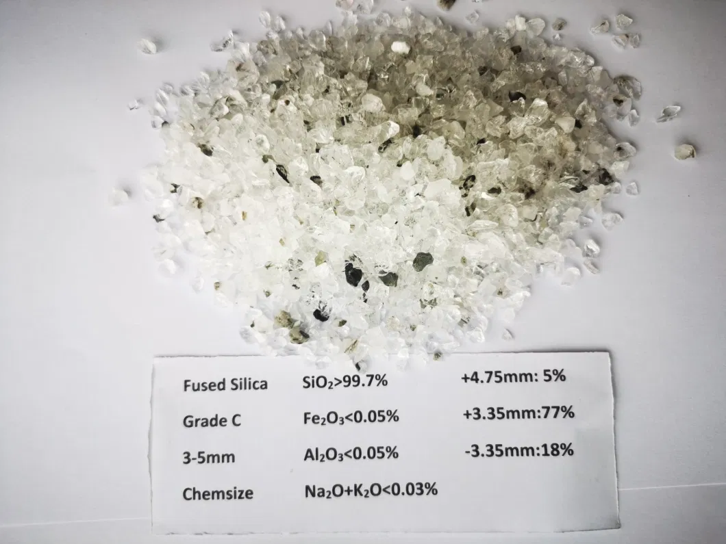 Low Price Grade C Fused Silica for Making Foundry Furnace Lining Fused Silica Refractories