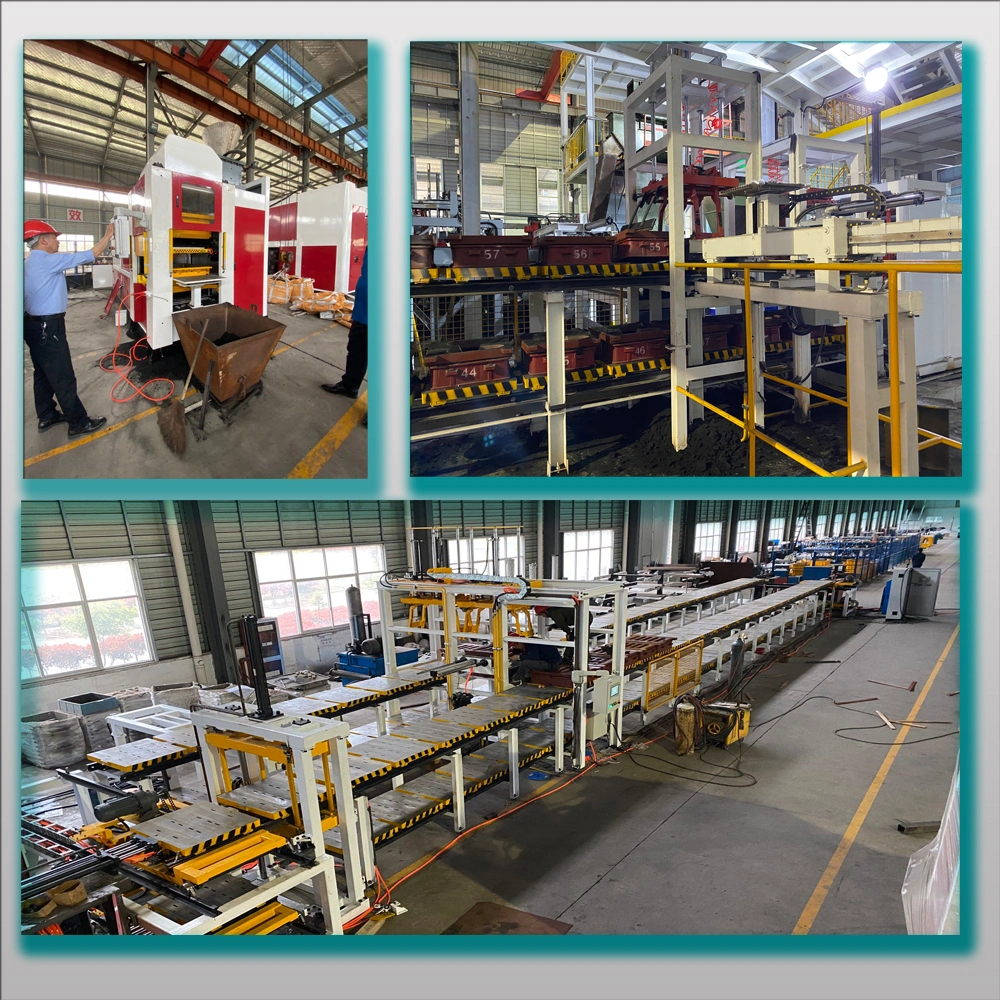 New Green Sand Foundry Hooting Metal Casting Automatic Horizontal Parted Flaskless Squeeze Molding Machine